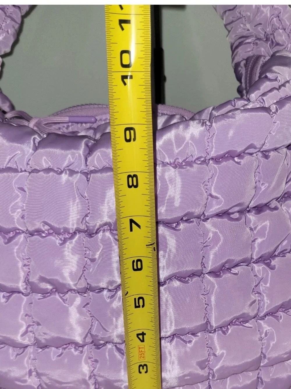 Quilted Puffer Hobo Shoulder Bag Purple Lanvender NWOT